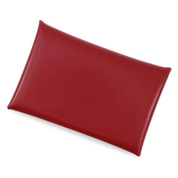 HERMES Calvi Box Calf Leather Rouge Piman - Picture 3 of 11